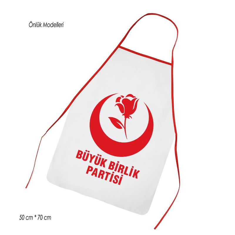 Büyük Birlik Partisi Logo Baskılı Mutfak Önlüğü, 