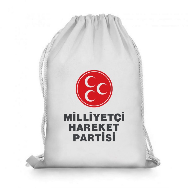 Milliyetçi Hareket Partisi Logo Baskılı Çanta, 