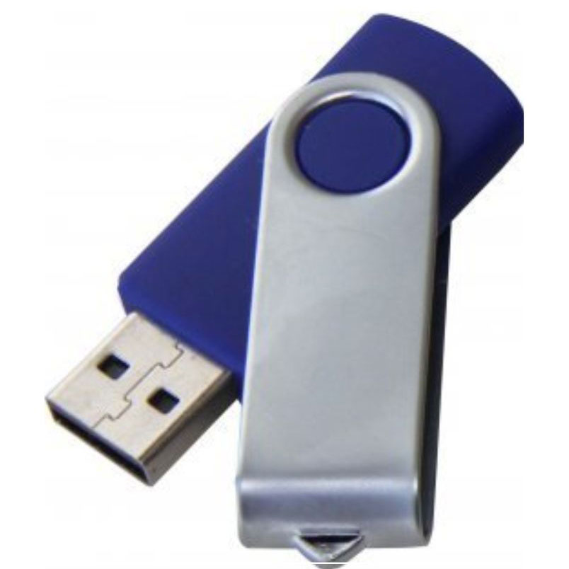 Plastik Twister USB Bellek Mavi