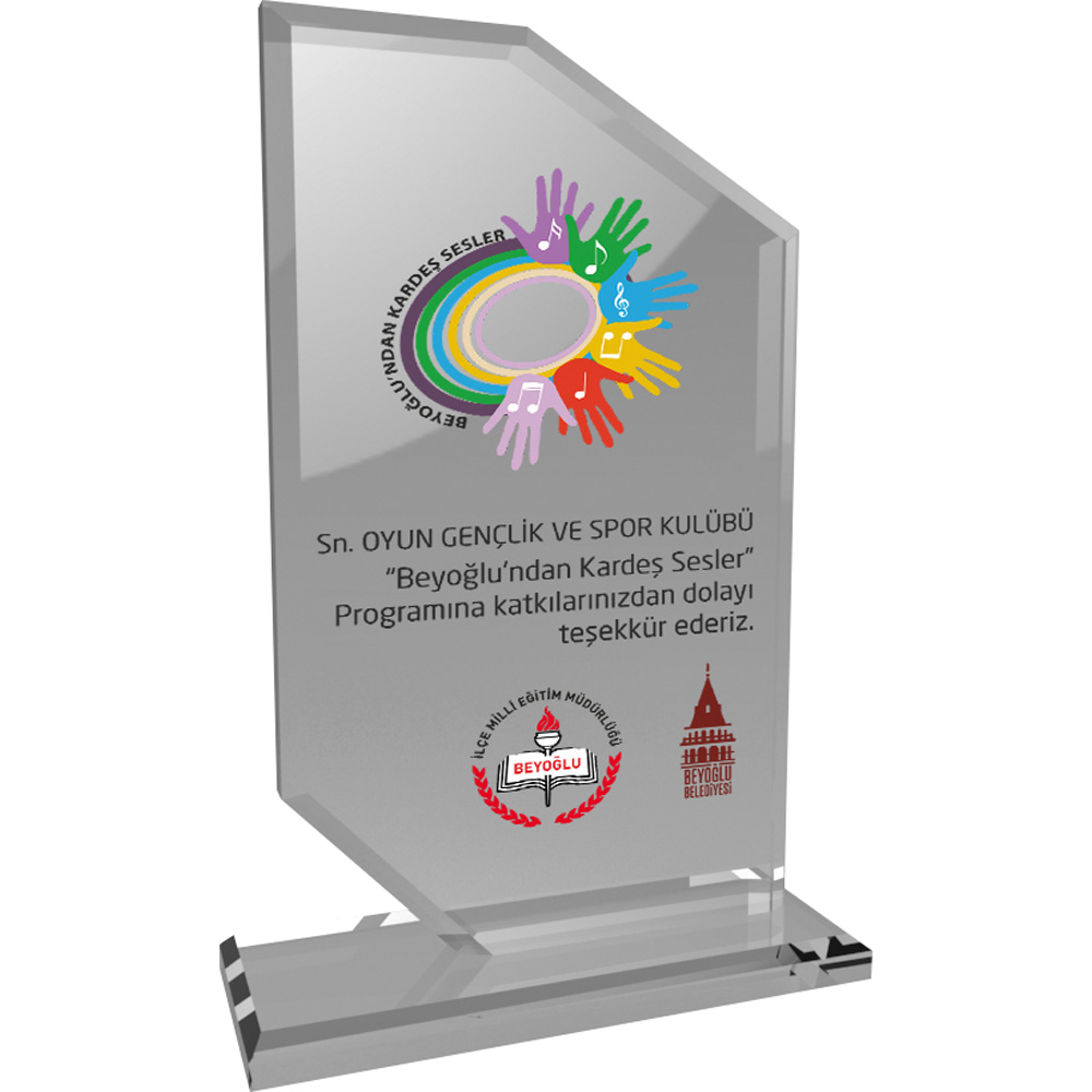 Kristal Plaket, Şeffaf