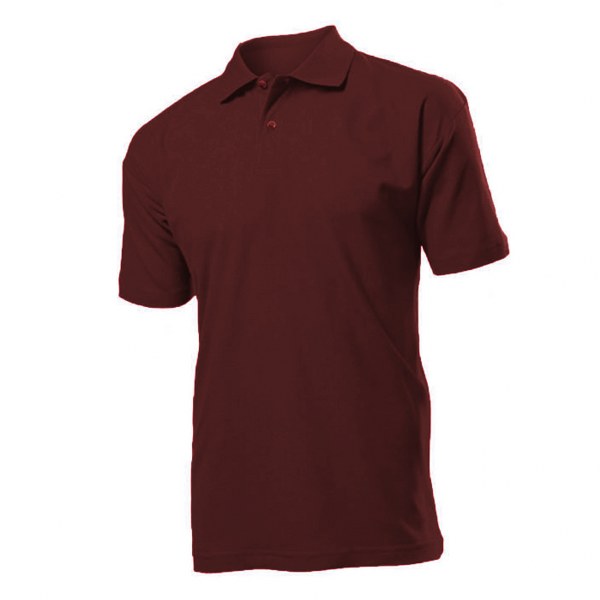 Yakalı ve Düğmeli T-Shirt, BORDO