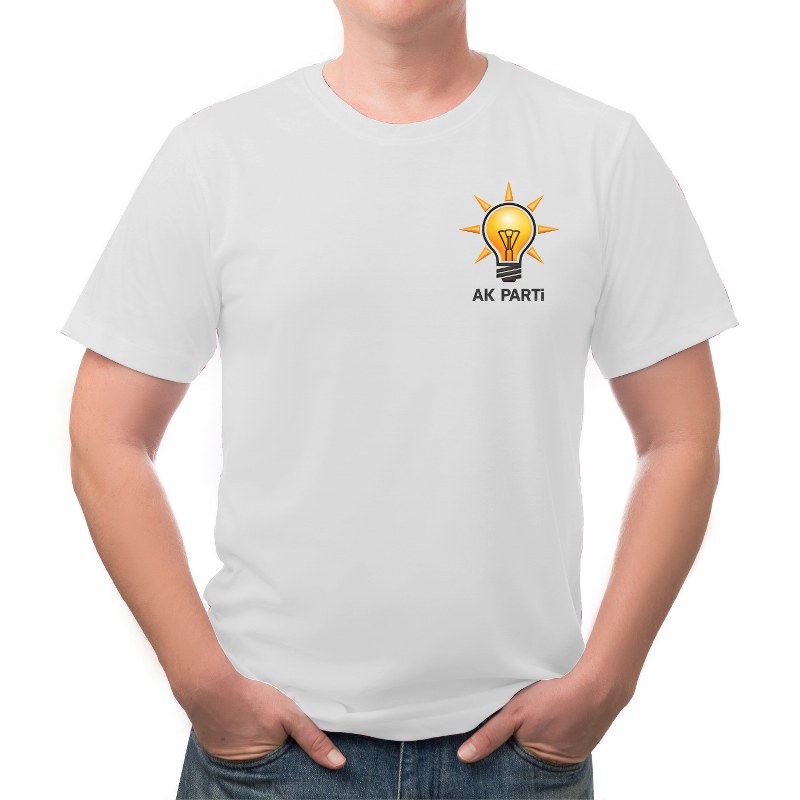 Ak Parti Logolu Yuvarlak Yaka T-Shirt