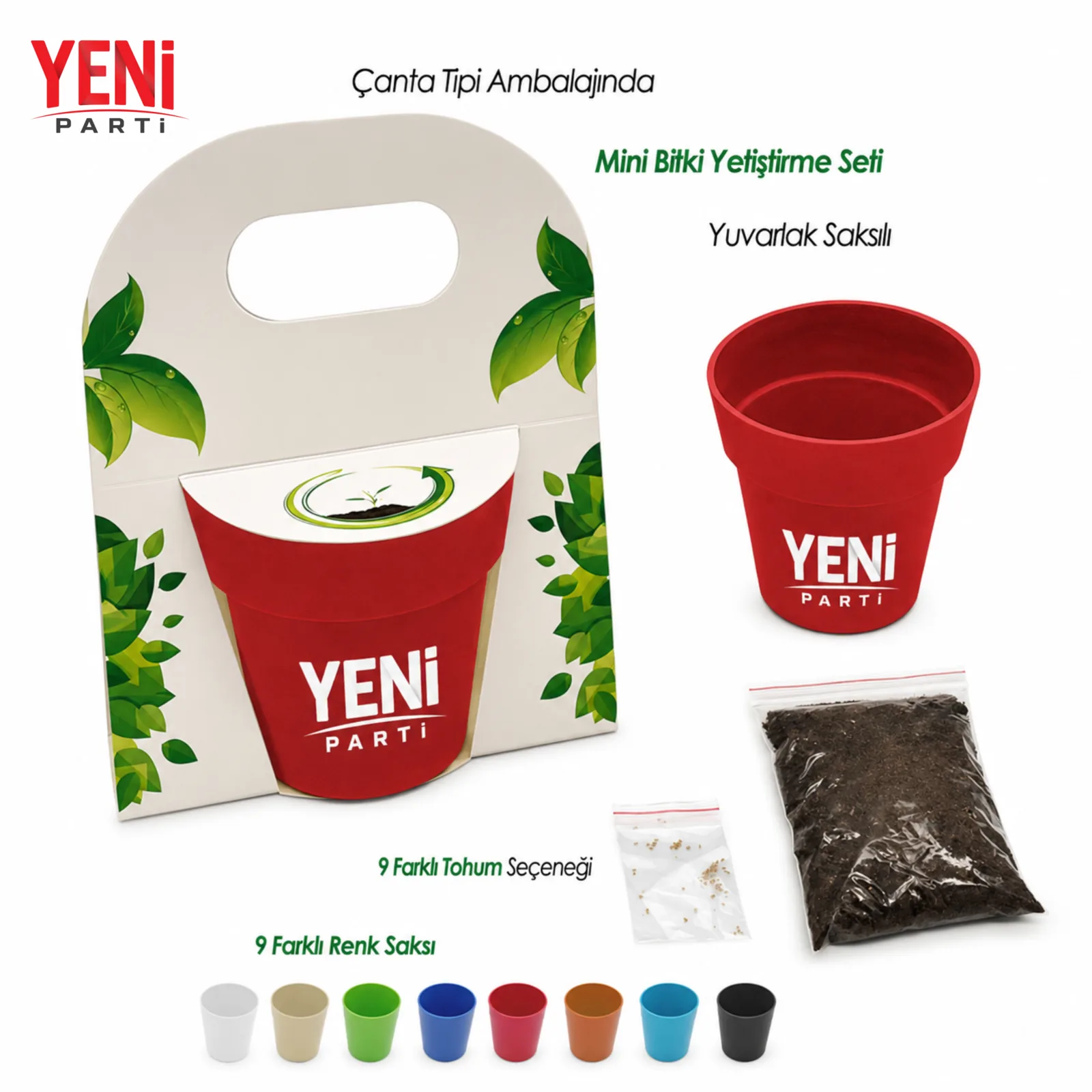 Yeni Parti Mini Bitki Yetiştirme Seti